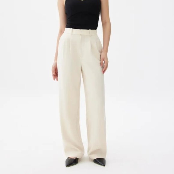 NEW Love, Bonito Lana Relaxed Tailored Pants in Cream - Picture 1 of 6